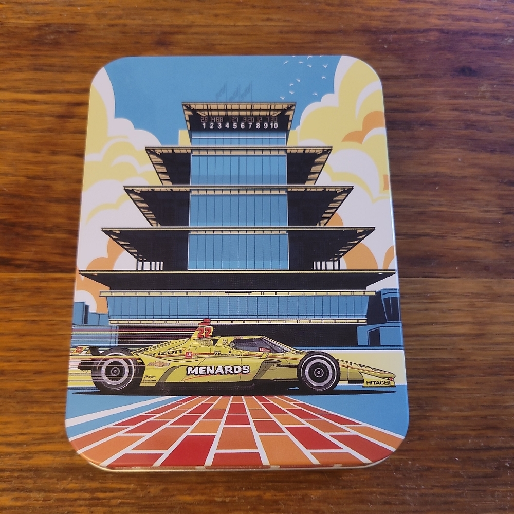 Menards NASCAR Tin With 2 Decks Of Playing Cards